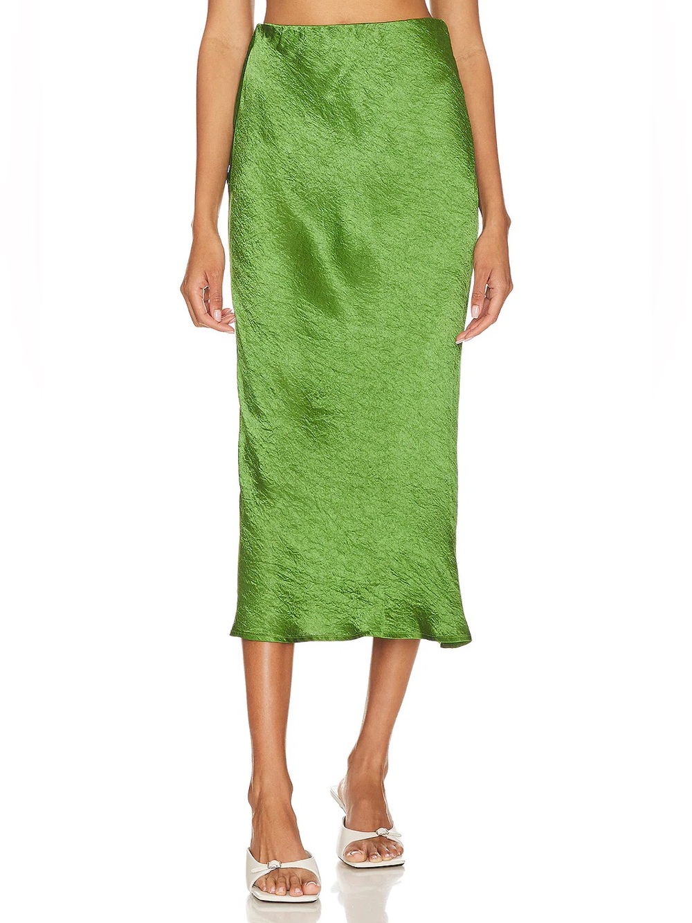 Enza Costa Green Satin Skirt